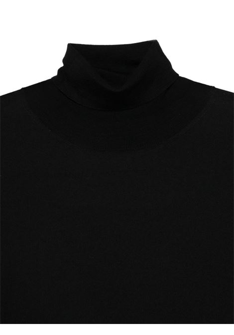 turtle neck sweater man black ROBERTO COLLINA | 253M10003M1009